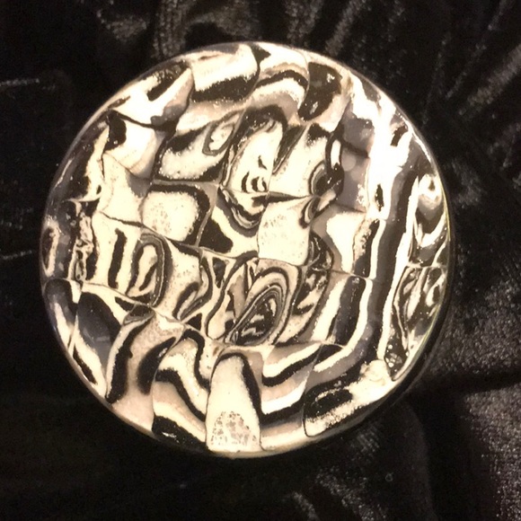 Glass Jar w/ polymer clay on top - Picture 1 of 1